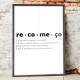 Quadro Decorativo Frase Recome�o