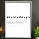 Quadro Decorativo Frase Recome�o