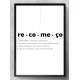 Quadro Decorativo Frase Recome�o