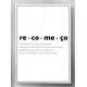 Quadro Decorativo Frase Recome�o
