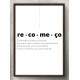 Quadro Decorativo Frase Recome�o