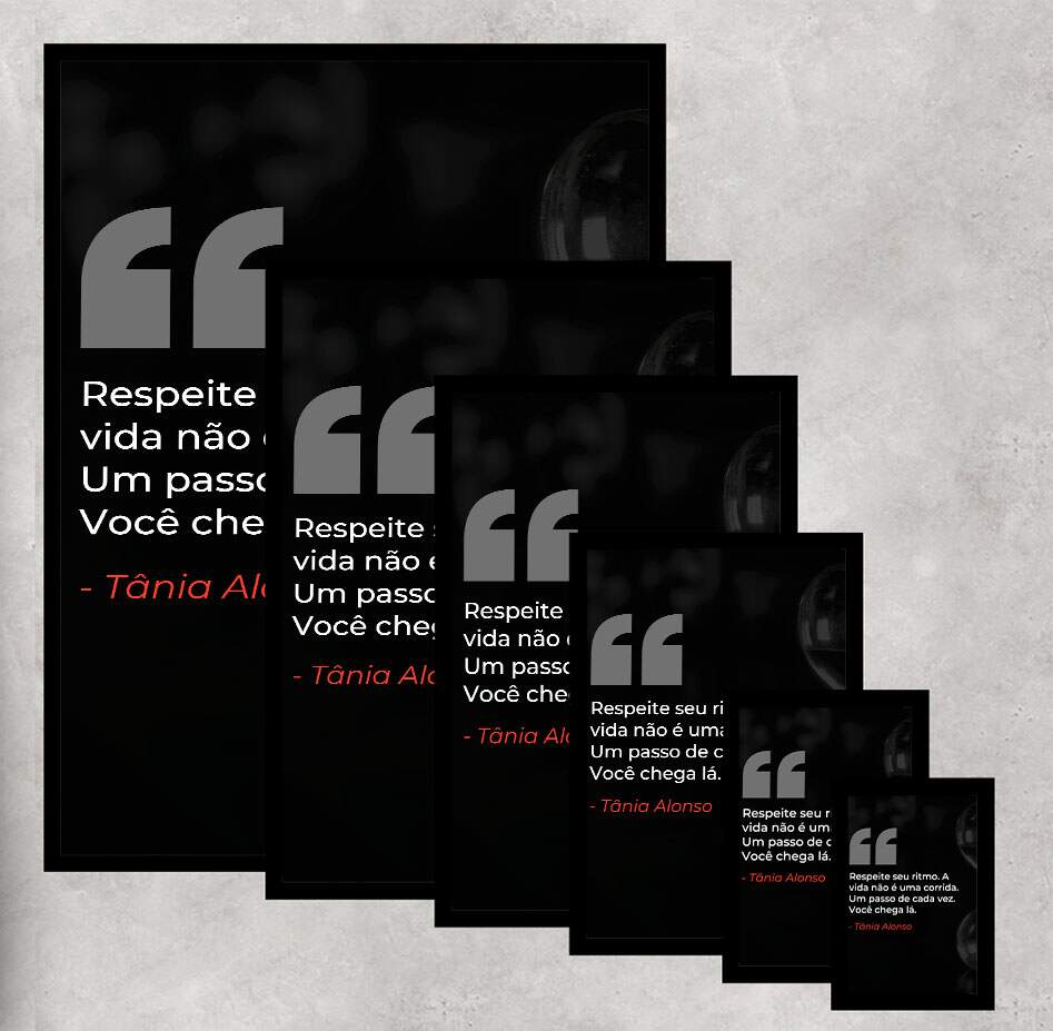 Quadro Decorativo Frase Respeite Seu Ritmo