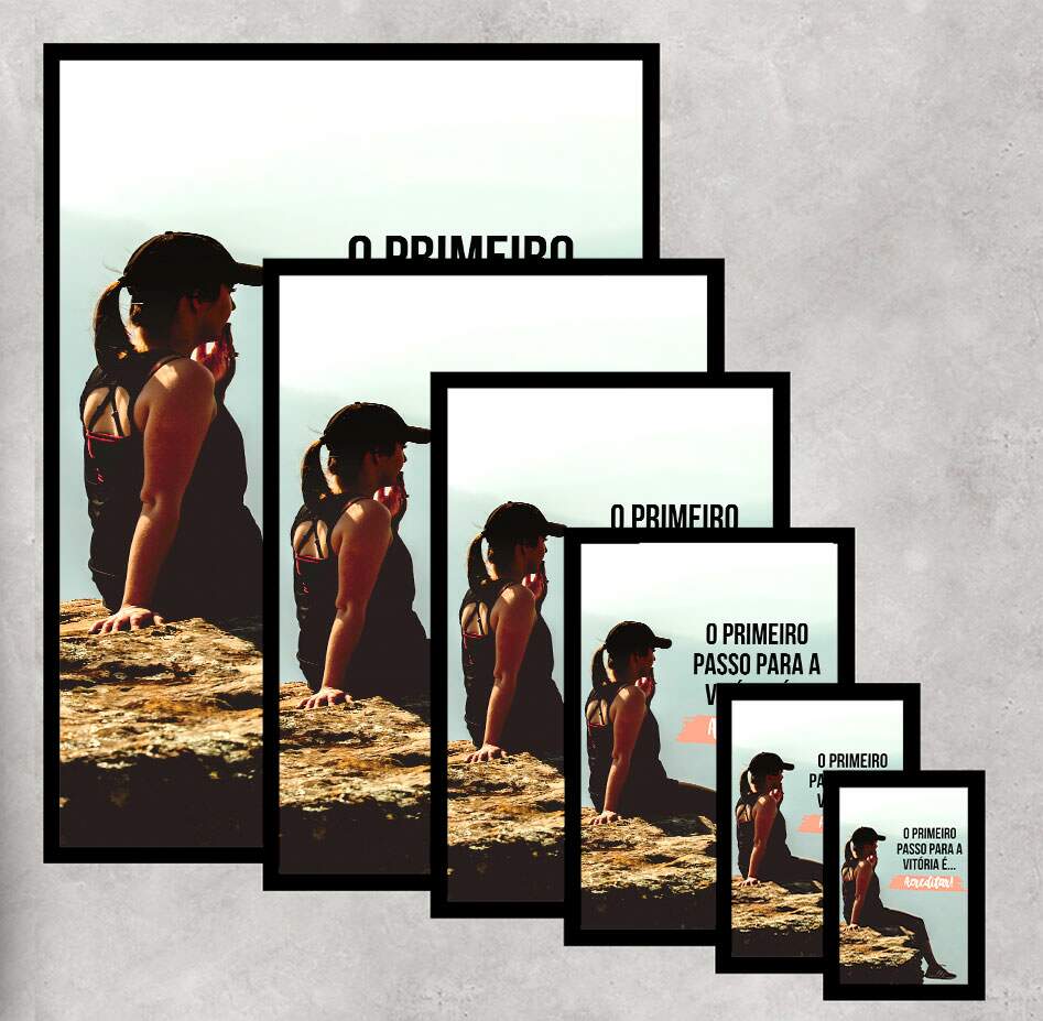 Quadro Decorativo Frase O Primeiro Passo Para A Vit�ria � Acreditar