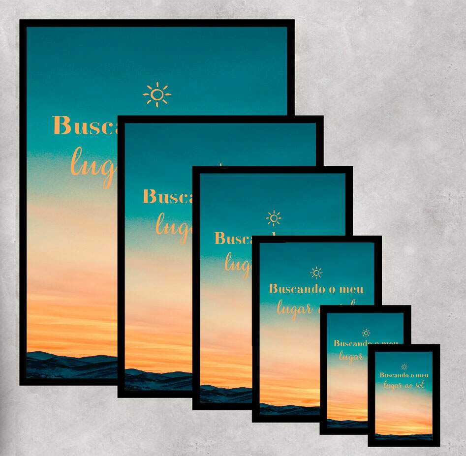 Quadro Decorativo Frase Buscando Meu Lugar Ao Sol