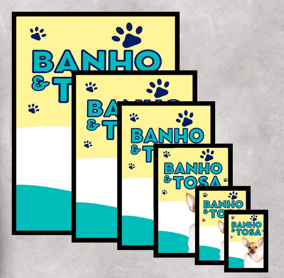 Quadro Decorativo para Pet Shop Banho&Tosa