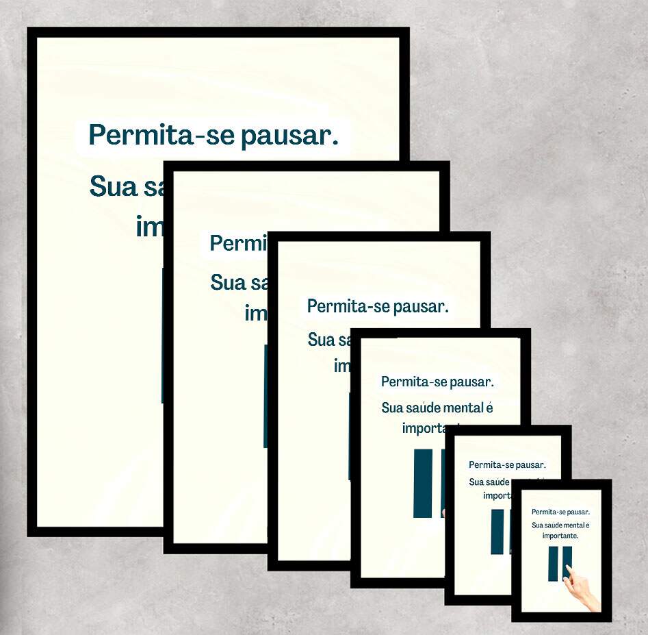 Quadro Decorativo para Sala de Psicologia Permita-se Pausar