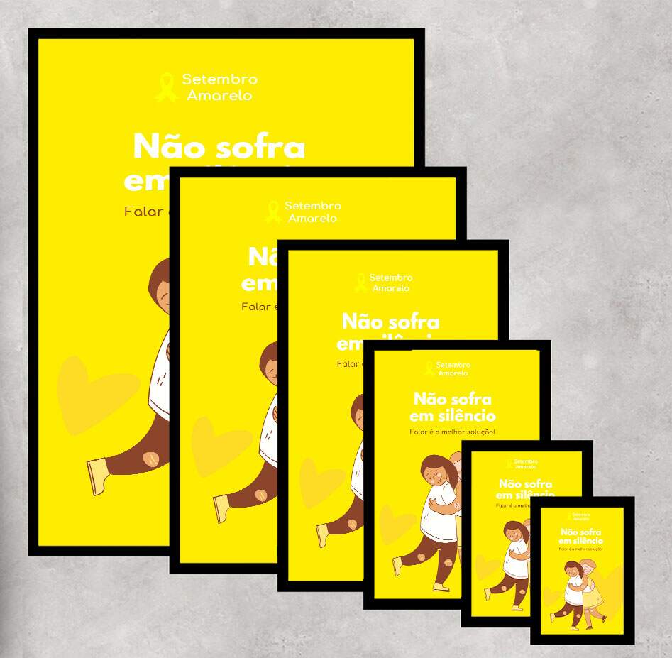 Quadro Decorativo para Sala de Psicologia N�o Sofra Em Sil�ncio