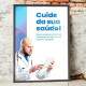 Quadro Decorativo para �rea Medicinal Cuide da Sua Sa�de