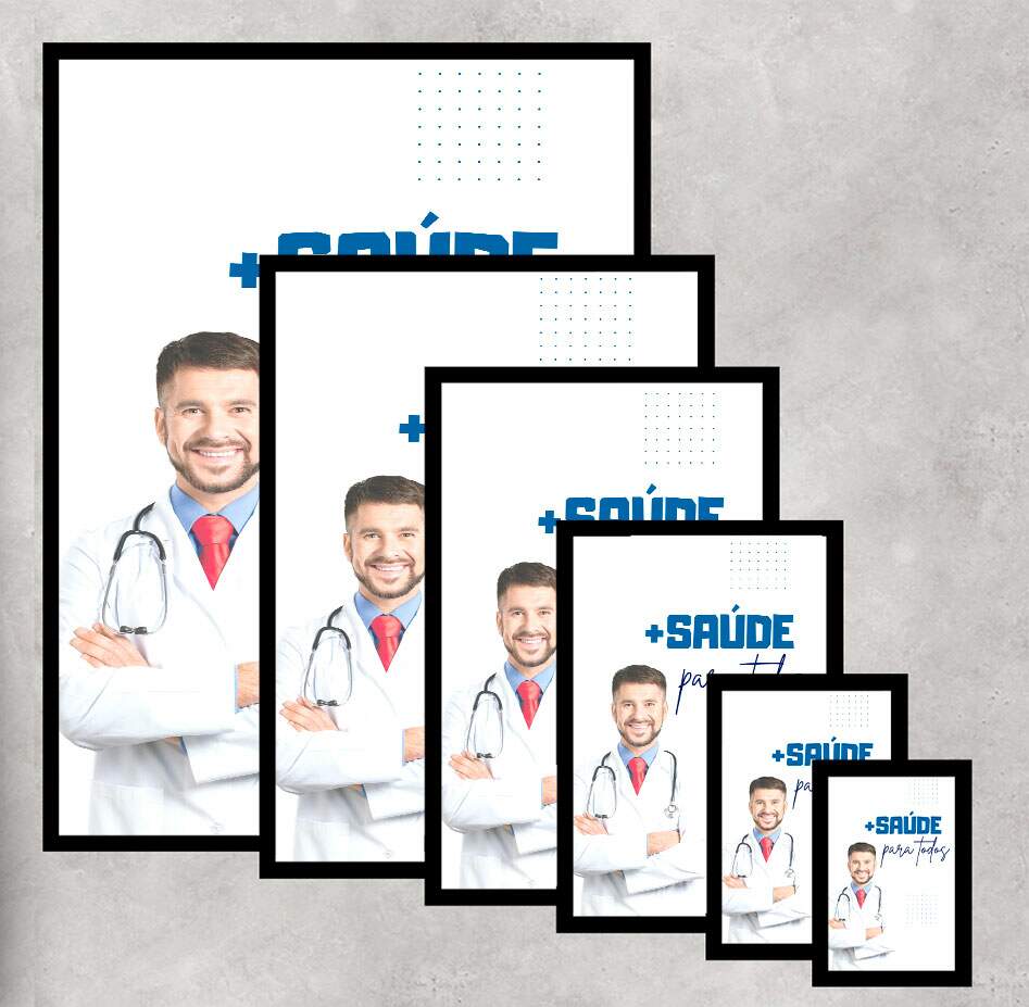 Quadro Decorativo para �rea Medicinal +Sa�de Para Todos