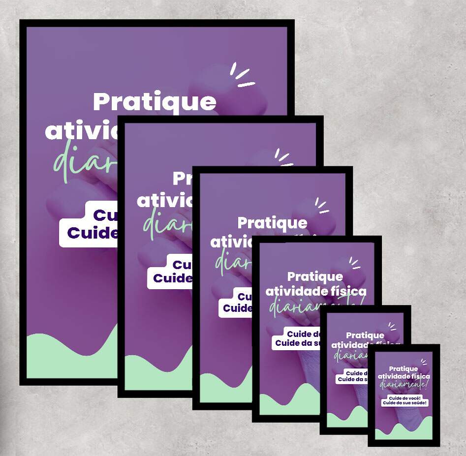 Quadro Decorativo para �rea Medicinal Pratique Atividade F�sica Diariamente