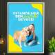 Quadro Decorativo para �rea Veterin�ria Estamos Aqui Bem Pertinho de Voc�