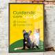 Quadro Decorativo para �rea Veterin�ria Cuidando com Amor