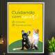 Quadro Decorativo para �rea Veterin�ria Cuidando com Amor
