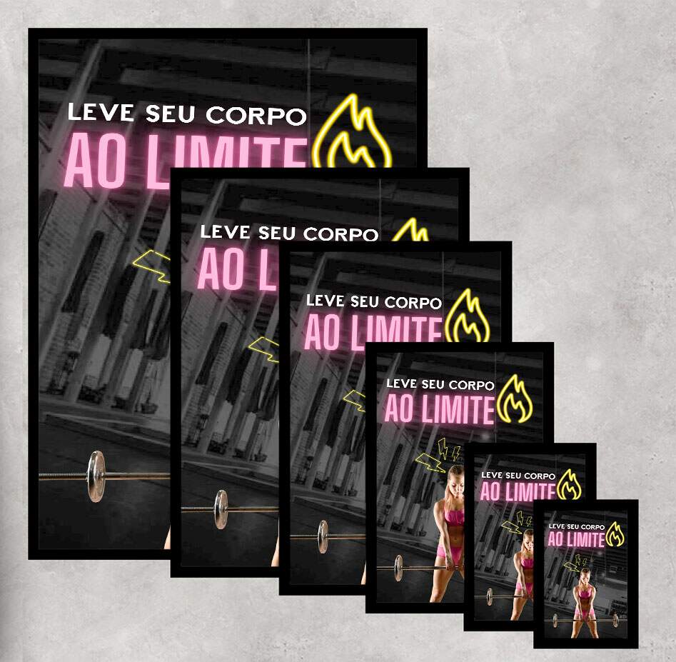 Quadro Decorativo para Academia Leve Seu Corpo ao Limite