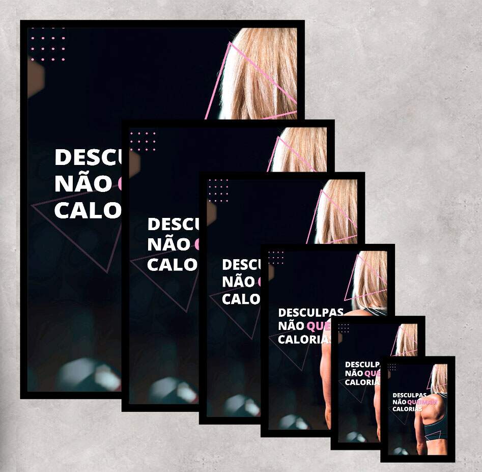 Quadro Decorativo para Academia Desculpas N�o Queimam Calorias