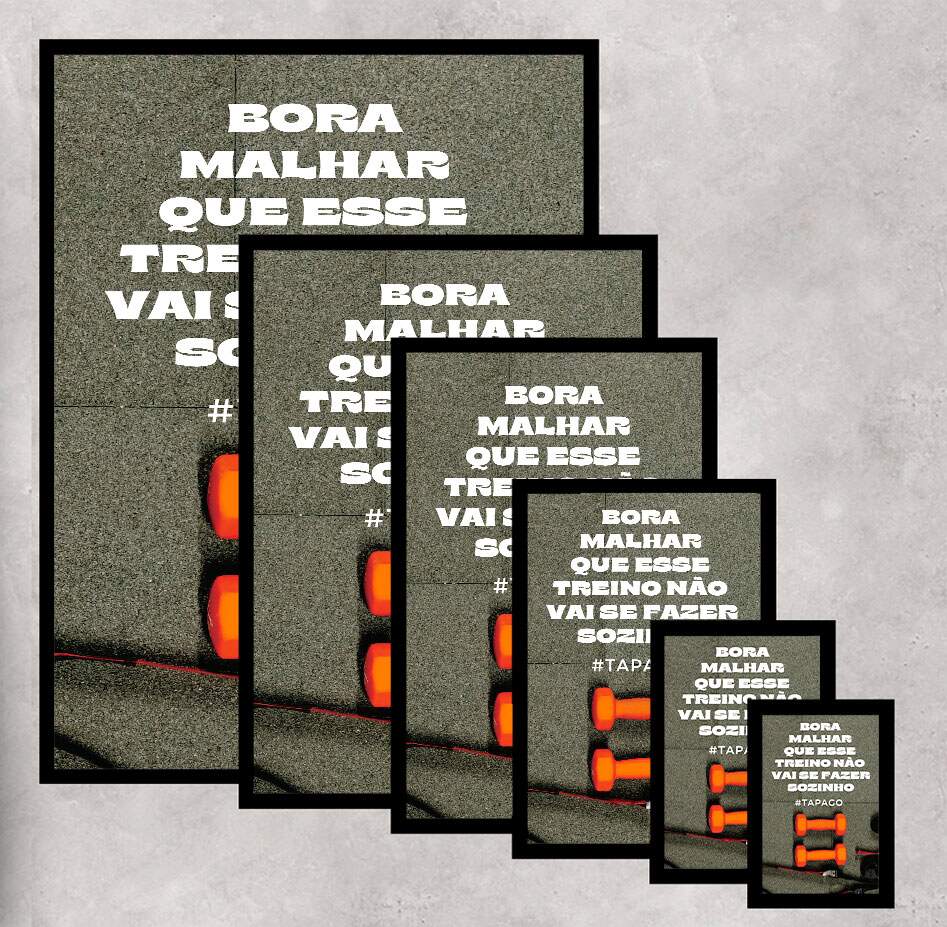 Quadro Decorativo para Academia Bora Malhar