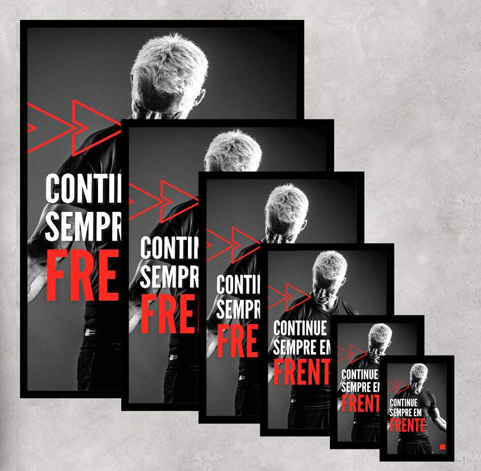 Quadro Decorativo para Academia Continue Sempre Em Frente