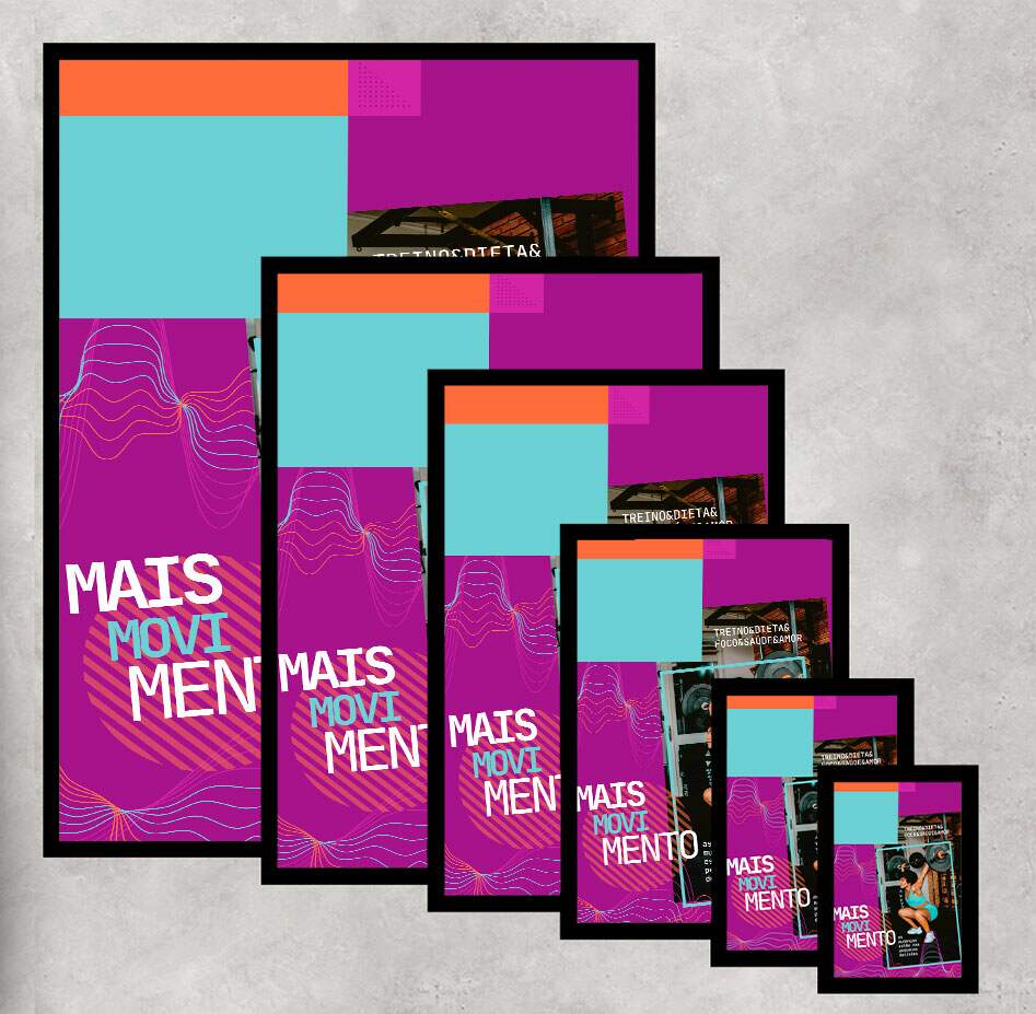 Quadro Decorativo para Academia Mais Movimento