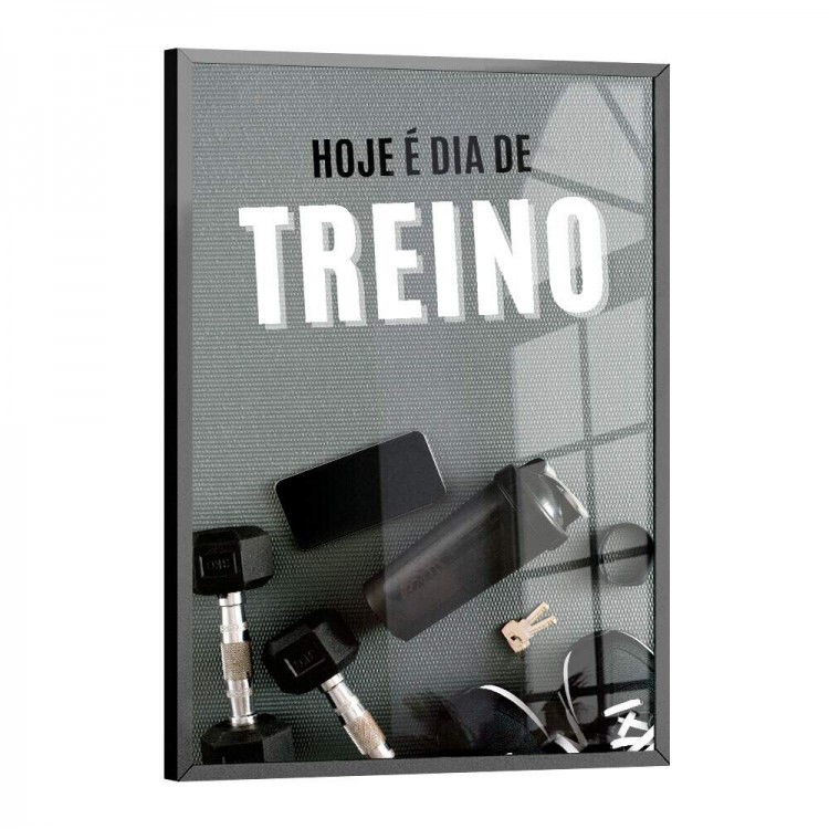 Quadro Decorativo para Academia Hoje  Dia de Treino