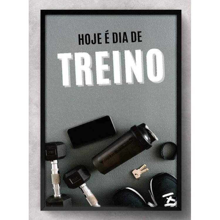 Quadro Decorativo para Academia Hoje  Dia de Treino