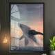 Quadro Decorativo Baleia com P�r-do-Sol