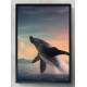 Quadro Decorativo Baleia com P�r-do-Sol