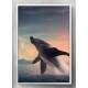 Quadro Decorativo Baleia com P�r-do-Sol