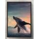 Quadro Decorativo Baleia com P�r-do-Sol