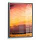 Quadro Decorativo Barco e P�r-do-Sol Laranja