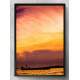Quadro Decorativo Barco e P�r-do-Sol Laranja