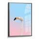 Quadro Decorativo Flamingo com Fundo Degrad�