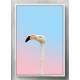Quadro Decorativo Flamingo com Fundo Degrad�