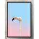 Quadro Decorativo Flamingo com Fundo Degrad�