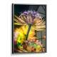 Quadro Decorativo Flor Amarela e Roxa