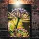 Quadro Decorativo Flor Amarela e Roxa