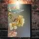 Quadro Decorativo Floral com Fundo Emba�ado