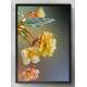 Quadro Decorativo Floral com Fundo Emba�ado