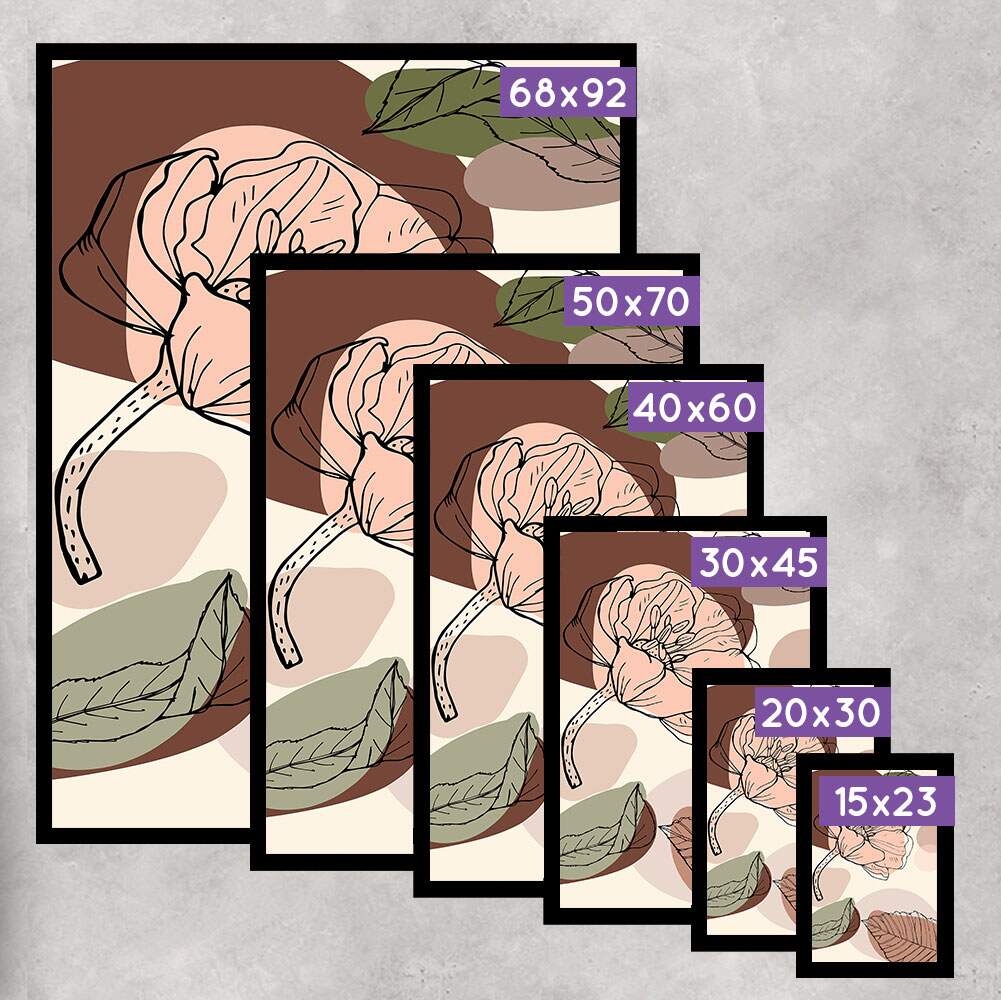 Quadro Decorativo Floral Contempor�neo Minimalista