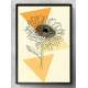 Quadro Decorativo Floral Girassol com Figuras Geom�tricas