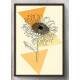 Quadro Decorativo Floral Girassol com Figuras Geom�tricas