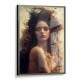 Quadro Decorativo Mulher com Cabelos Longos Flutuando