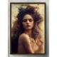 Quadro Decorativo Mulher com Cabelos Longos Flutuando