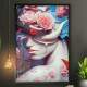 Quadro Decorativo Collage Flowers Est�tua de Mulher com Flores