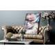 Quadro Decorativo Collage Flowers Est�tua de Mulher com Flores