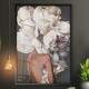 Quadro Decorativo Collage Flowers Costas de Mulher com P�talas de Flores