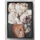 Quadro Decorativo Collage Flowers Costas de Mulher com P�talas de Flores