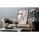 Quadro Decorativo Collage Flowers Mulher de Chap�u com Flores