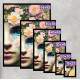 Quadro Decorativo Collage Flowers Mulher com Rosto Pintado e Flores na Cabe�a