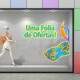 Adesivo Para Vitrine de Carnaval Uma Folia de Ofertas