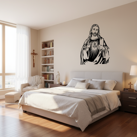 Adesivo de Parede Jesus Cristo Sagrado Corao